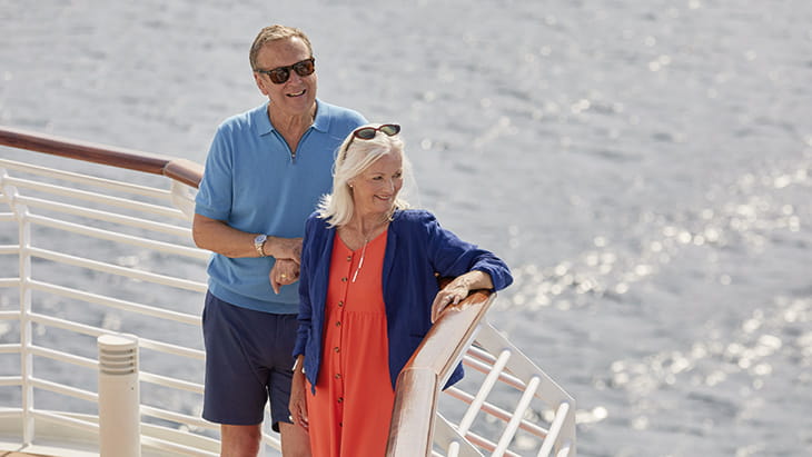 A couple on Promenade deck